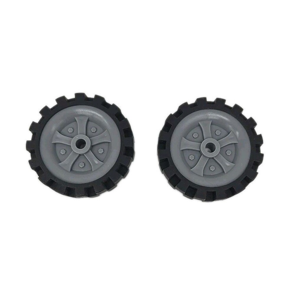 2 K'nex Tires Wheels Replacement Parts Pieces Almost 2 1/2" Across Lot of 2